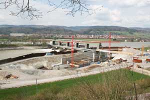 Kraftwerksbaustelle Stauwehr Leibstadt